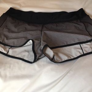Black & Grey Ombré Lululemon shorts, size 10